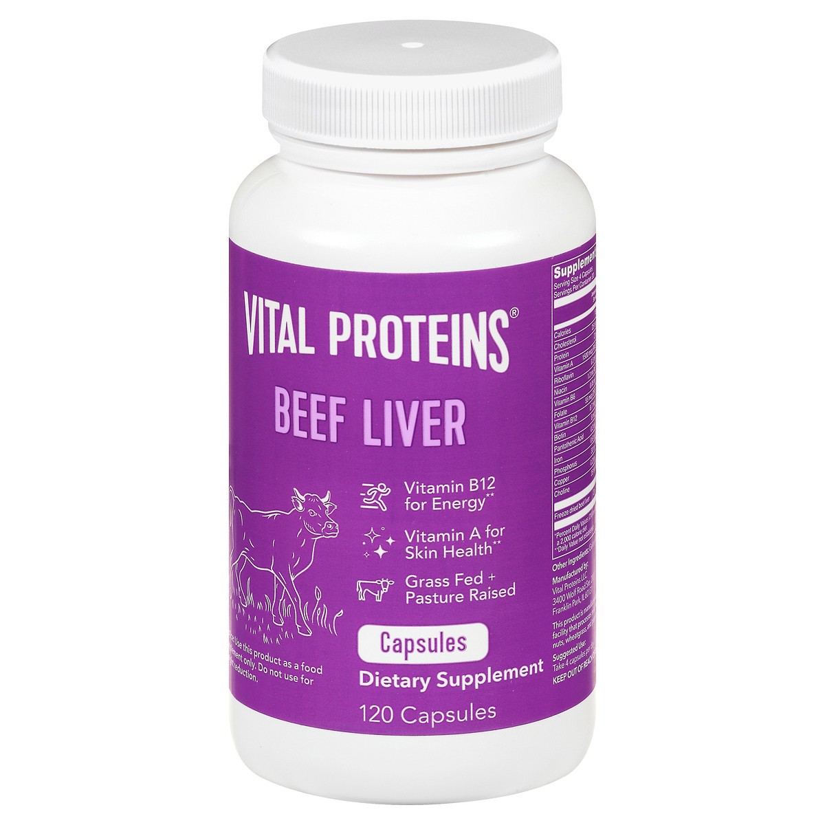 slide 4 of 12, Vital Proteins Capsules Beef Liver 120 ea, 120 ct