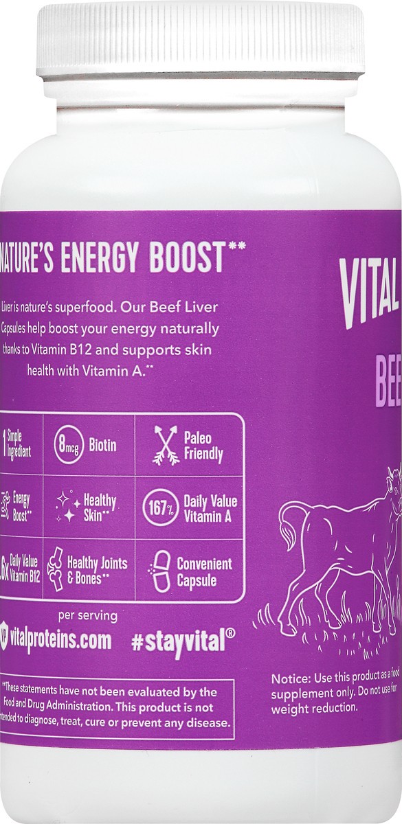 slide 9 of 12, Vital Proteins Capsules Beef Liver 120 ea, 120 ct