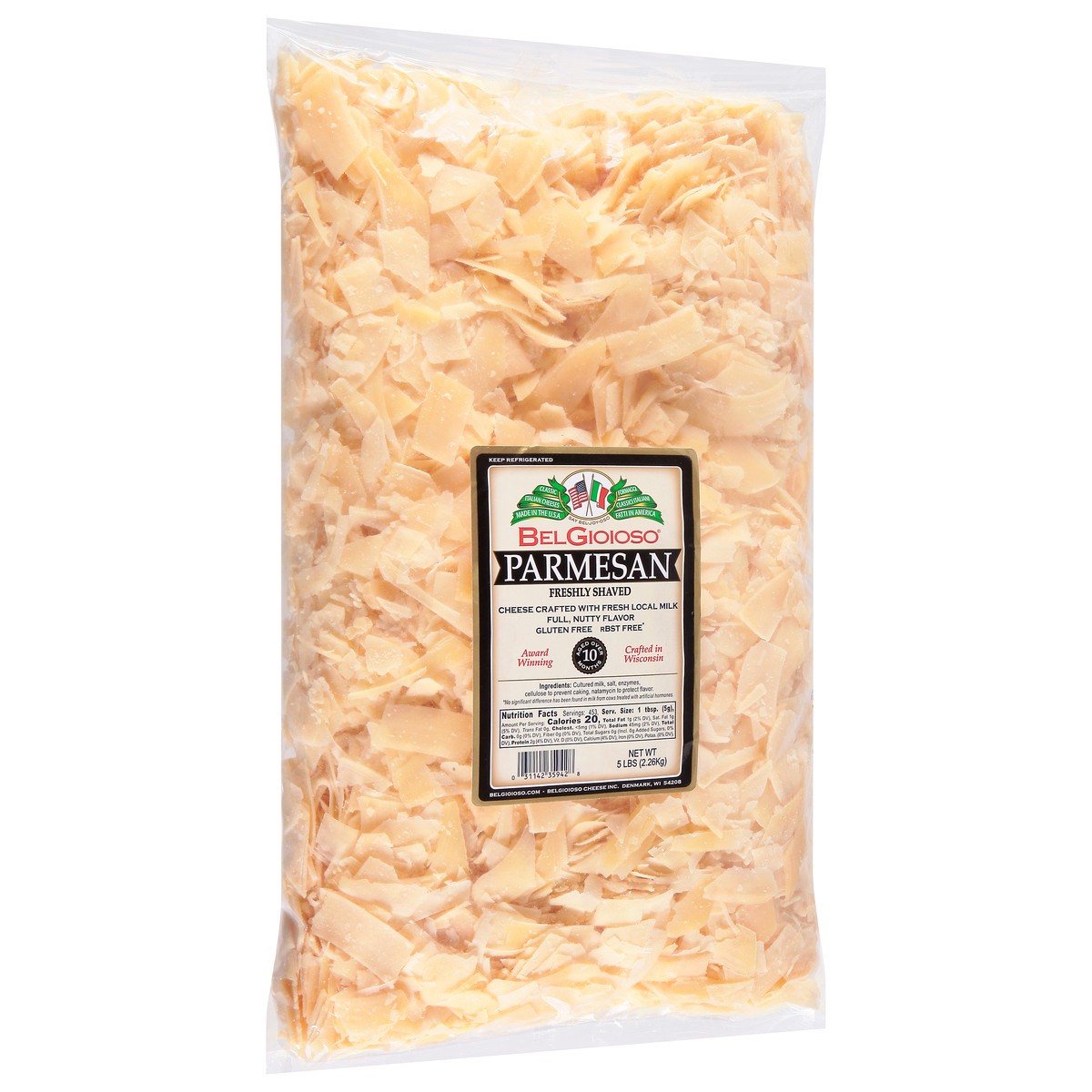 slide 2 of 9, Belgioioso Shaved Parmesan, 5 lb