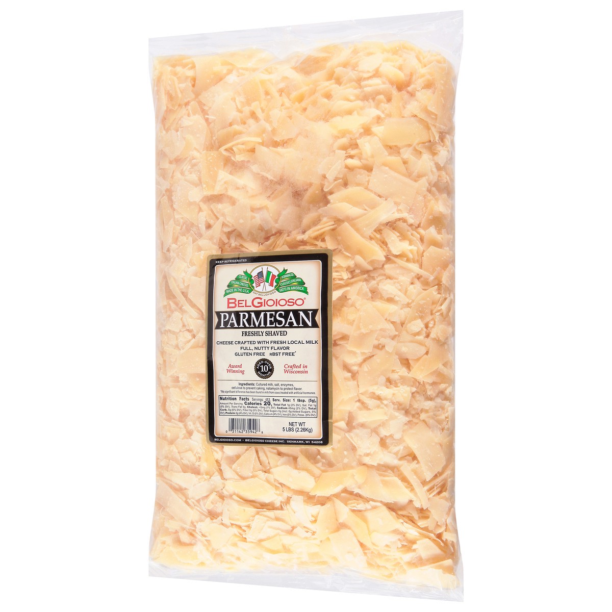 slide 3 of 9, Belgioioso Shaved Parmesan, 5 lb
