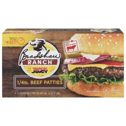 Bradshaw Ranch Thick N Juicy 1/4 Pound Beef Patties 8 ea