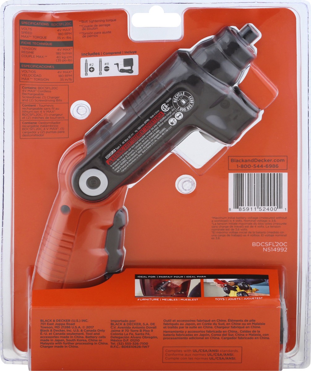 slide 2 of 6, BLACK+DECKER Black And Decker Lightdriver Cordless Screwdriver, 1 ct