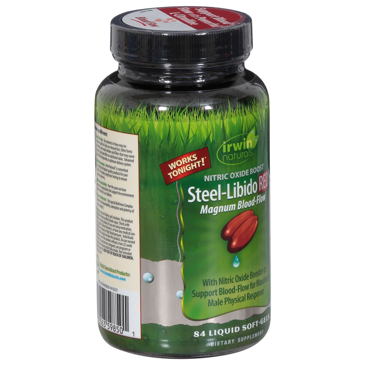 slide 10 of 10, Irwin Naturals Magnum Blood-Flow Nitric Oxide Boost Steel-Libido Red 84 ea, 84 ct