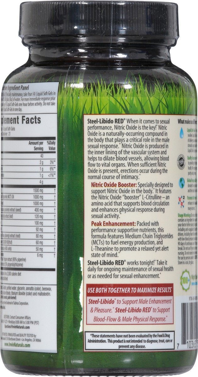 slide 2 of 10, Irwin Naturals Magnum Blood-Flow Nitric Oxide Boost Steel-Libido Red 84 ea, 84 ct