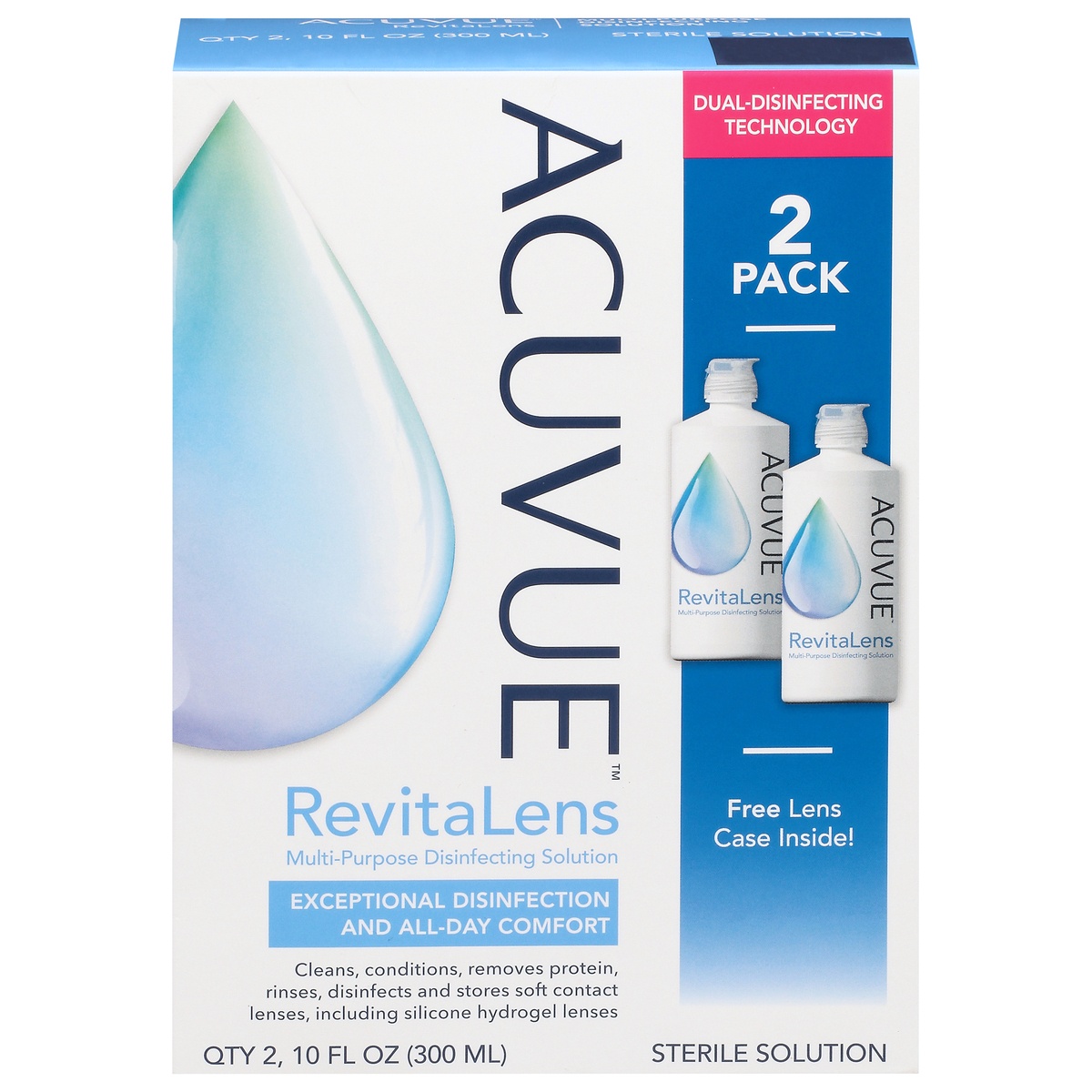 slide 1 of 1, Acuvue Multi-purpose Disinfecting Solution Revitalens 2 Pack, 2 ct