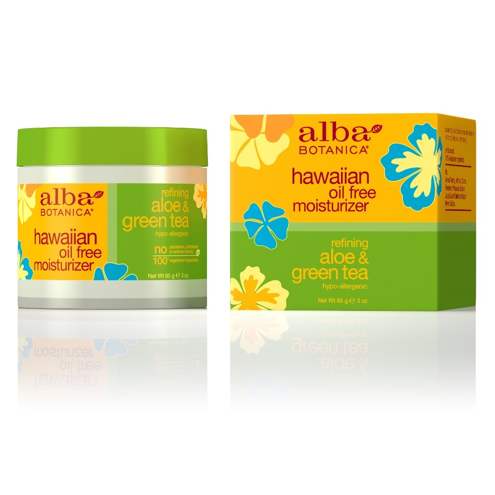 slide 3 of 8, Alba Hawaiian Refining Aloe & Green Tea Oil-Free Moisturizer, 3 oz