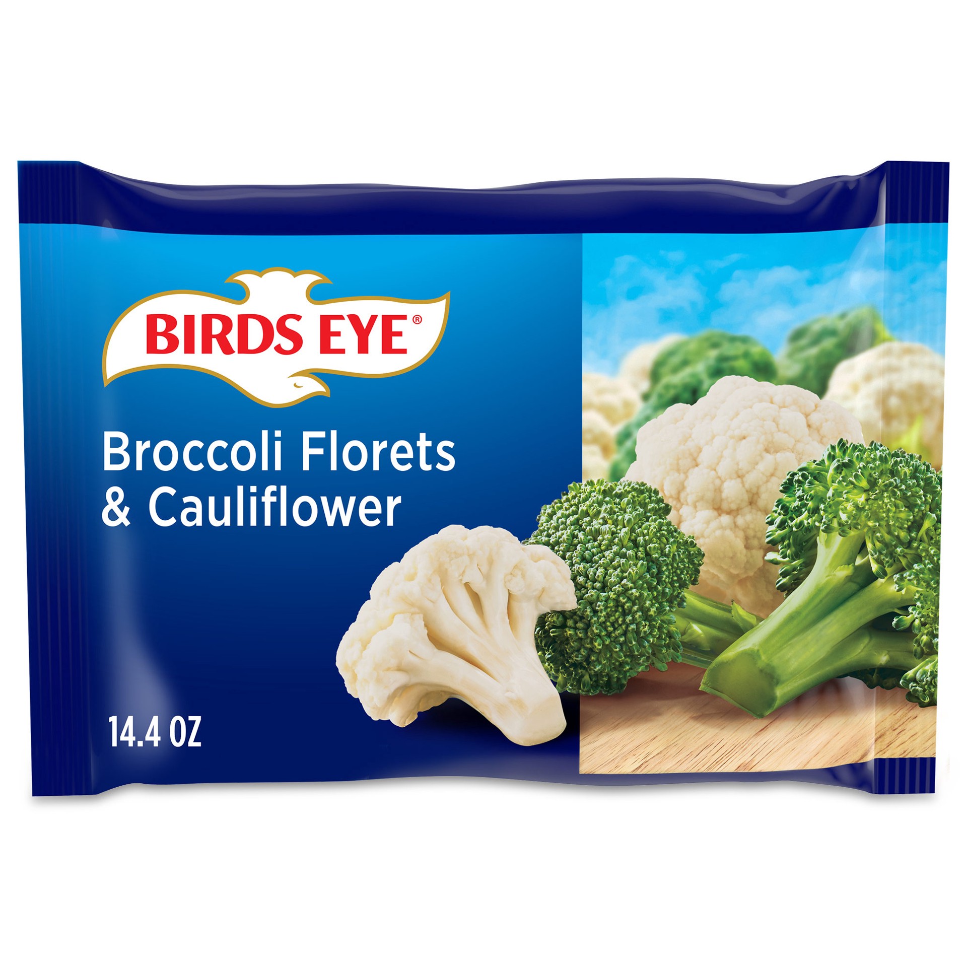 slide 1 of 11, Birds Eye Broccoli Florets & Cauliflower 14.4, 14.4 oz