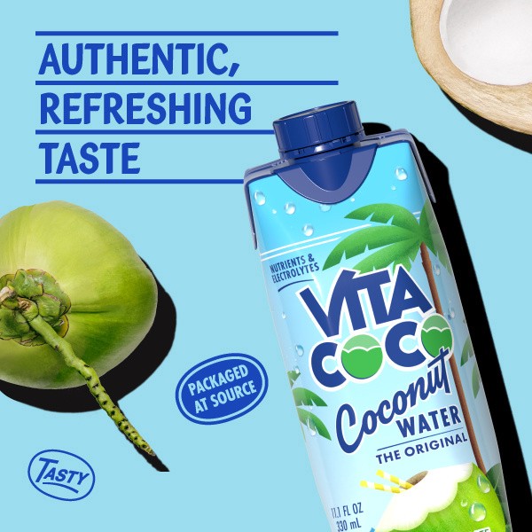 slide 5 of 5, Vita Coco Coconut Water, Original, 11.1oz Tetra, 11.1 oz