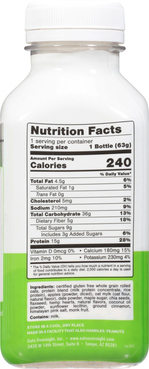 slide 9 of 9, Kehe Overnight Oats Apple Cinnamon, 2.2 oz