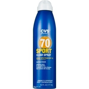 slide 1 of 1, CVS Health Sport Clear Broad Spectrum Sunscreen Spray Spf 70, 6 oz