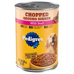 Pedigree Chopped Ground Dinner with Beef Food for Dogs 22 oz