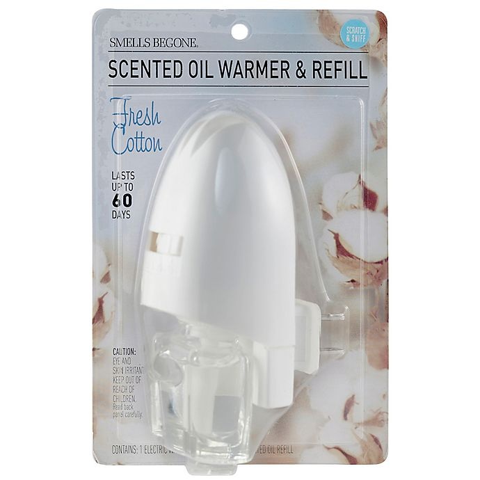 slide 1 of 1, Smells Begone Scented Oil Warmer with Fresh Cotton Refill, 1 ct