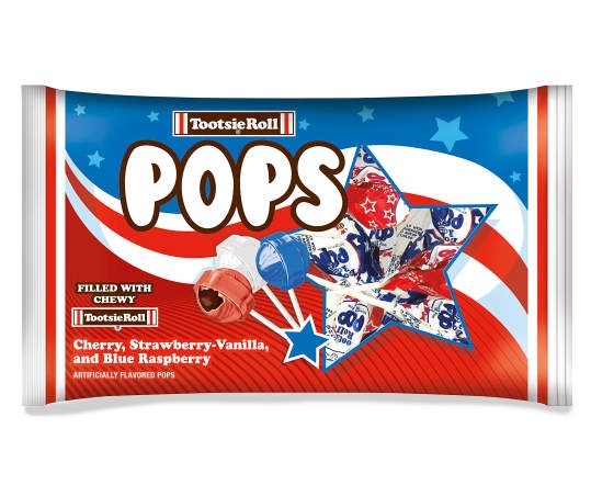 slide 1 of 1, Tootsie Pops Flag Bag - 9oz, 9 oz