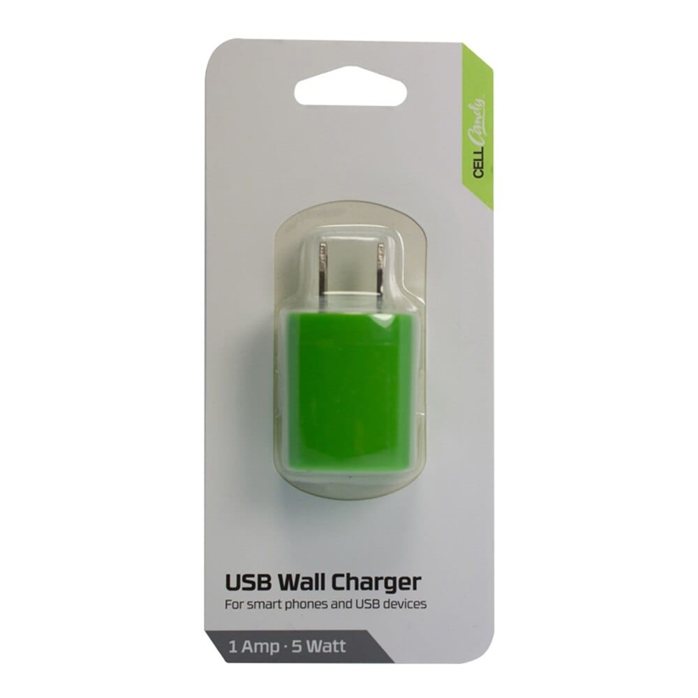 slide 1 of 1, Cellcandy Usb Wall Charger - Sour Apple Green, 1 ct