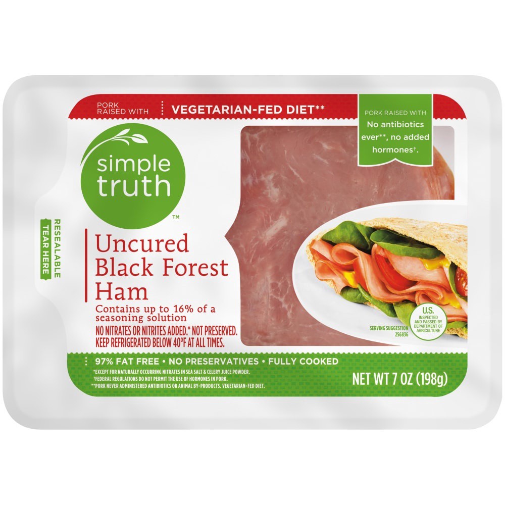 slide 1 of 2, Simple Truth Natural Black Forest Ham, 7 oz