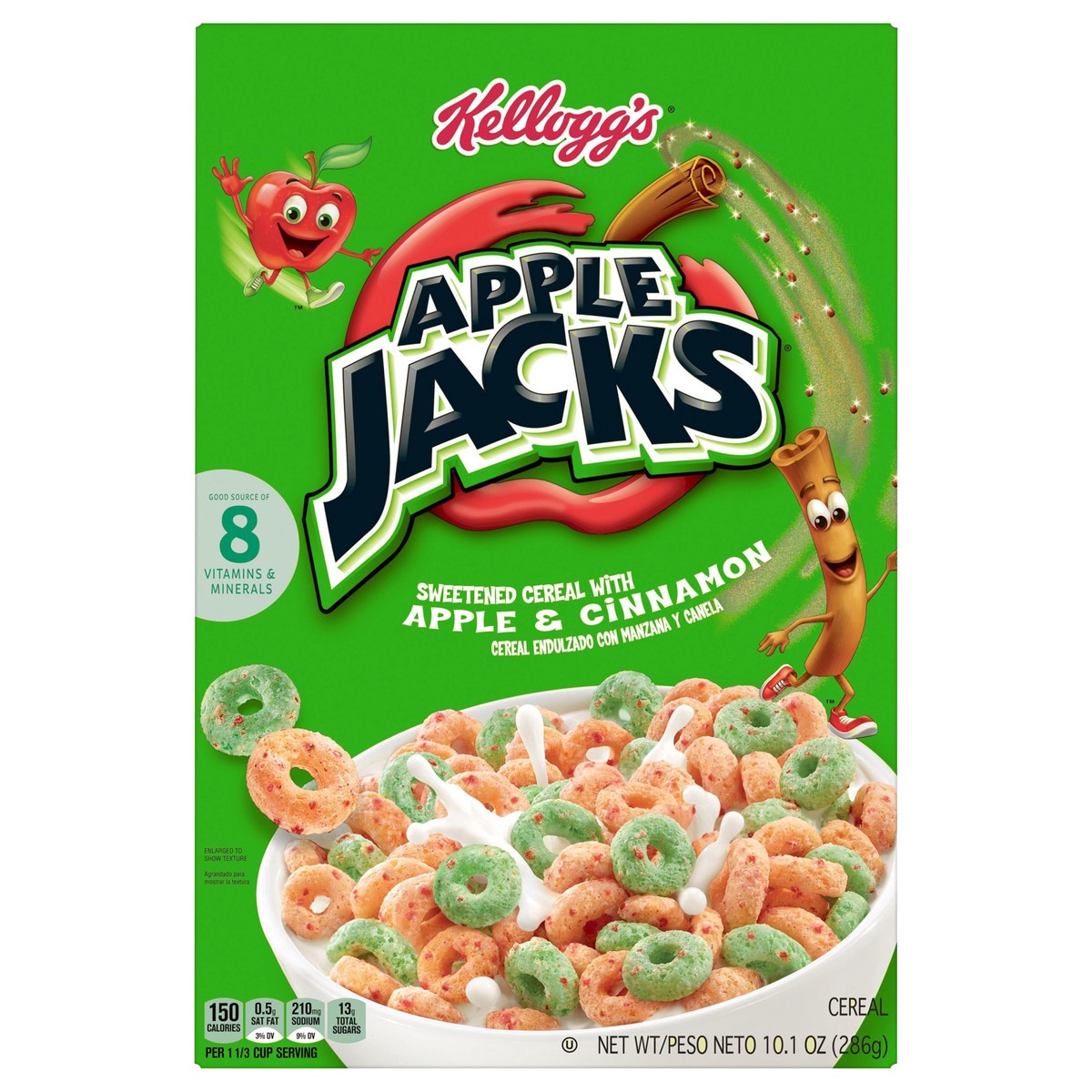 slide 1 of 5, Apple Jacks Kellogg's Apple Jacks Breakfast Cereal, Kids Cereal, Family Breakfast, Original, 10.1oz Box, 1 Box, 10.1 oz