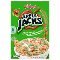 Kellogg's Apple Jacks Breakfast Cereal, Kids Cereal, Family Breakfast, Original, 10.1oz Box, 1 Box