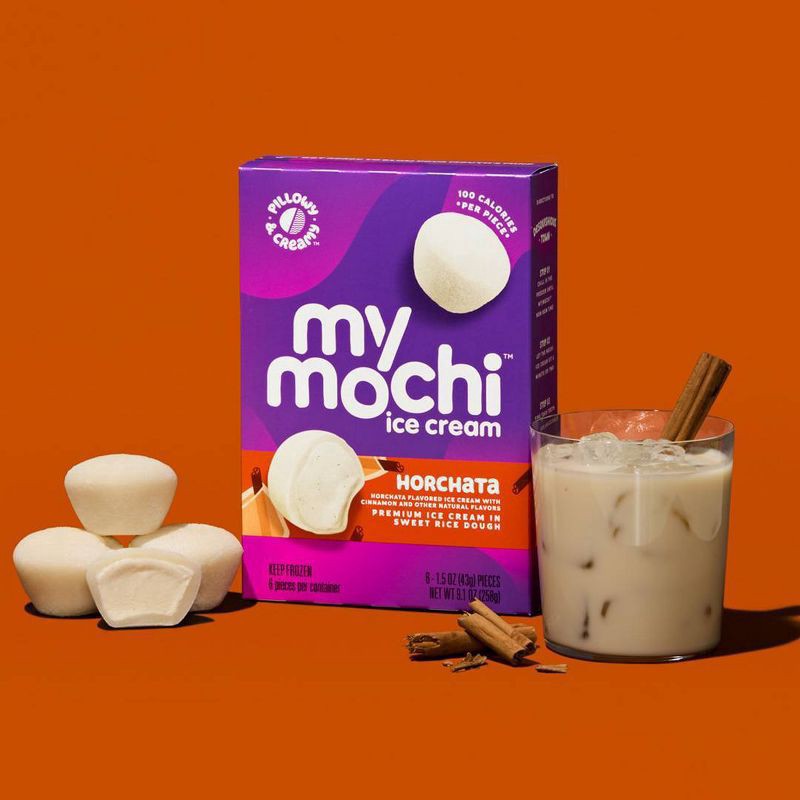 slide 4 of 6, My/Mochi Horchata Ice Cream - 6pk, 6 ct
