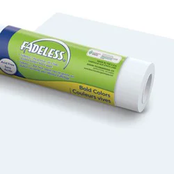 Fadeless Bulletin Board Art Paper, White, 48" x 12", 1 Roll