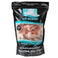 Three Ds Shrimp, Wild Caught, Peeled & Deveined, Tail On, Argentina, 21-25