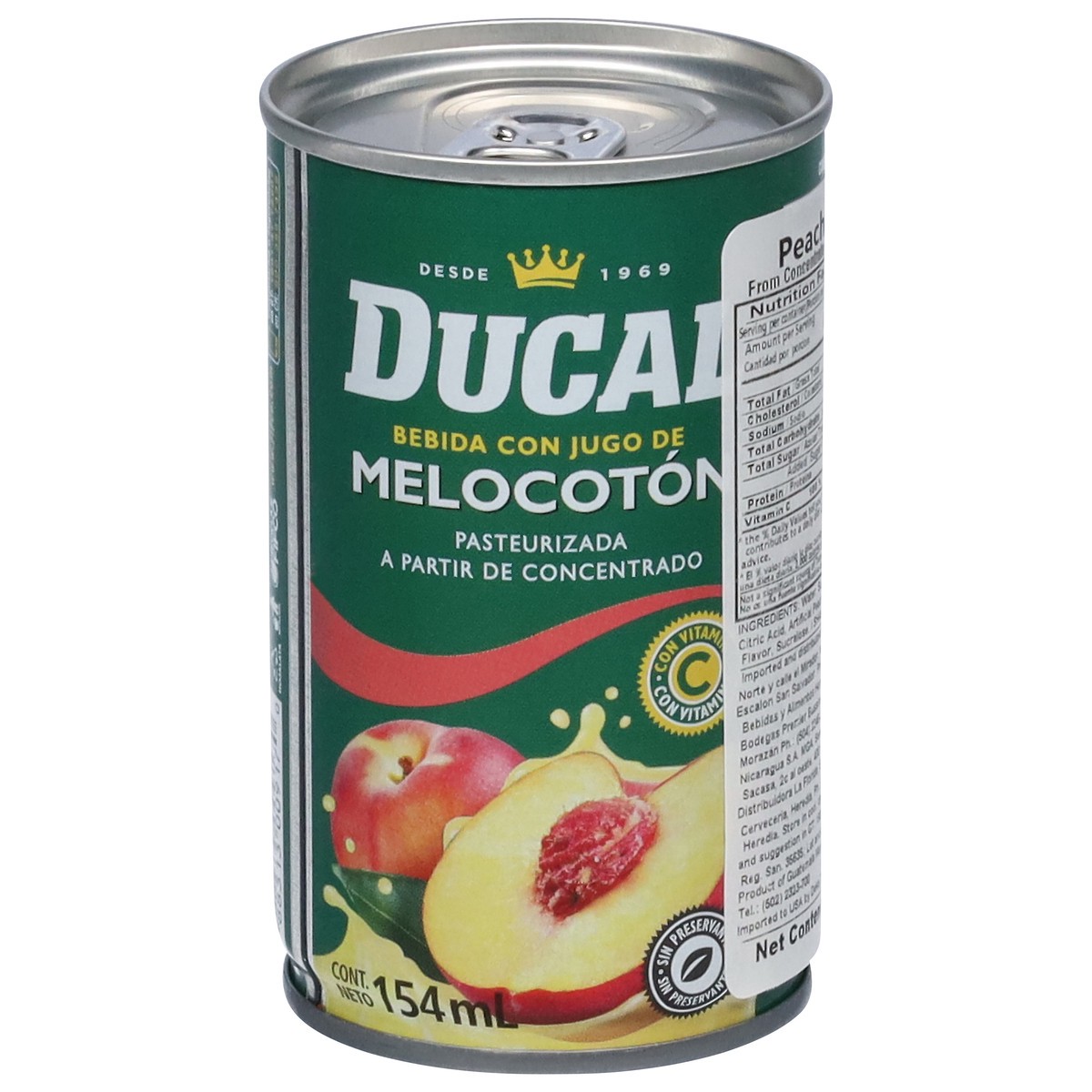 slide 8 of 14, Ducal Peach Juice Drink 5.20 fl oz, 5.2 fl oz