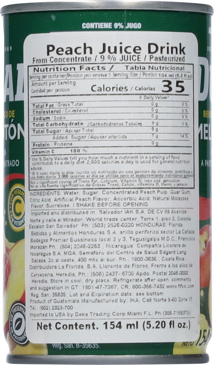 slide 3 of 14, Ducal Peach Juice Drink 5.20 fl oz, 5.2 fl oz