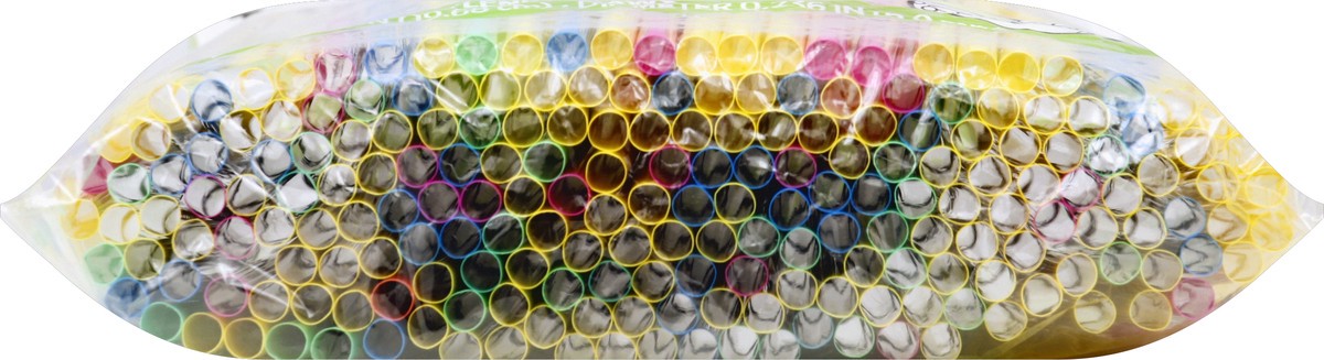 slide 5 of 6, First Street Neon Flex Straws, 200 ct