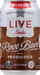 Live Soda Root Beer 12 oz