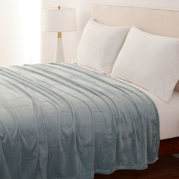 slide 3 of 13, BERKSHIRE BLANKET Berkshire Perfect Touch Blanket Blue Stencil Full Queen, 1 ct