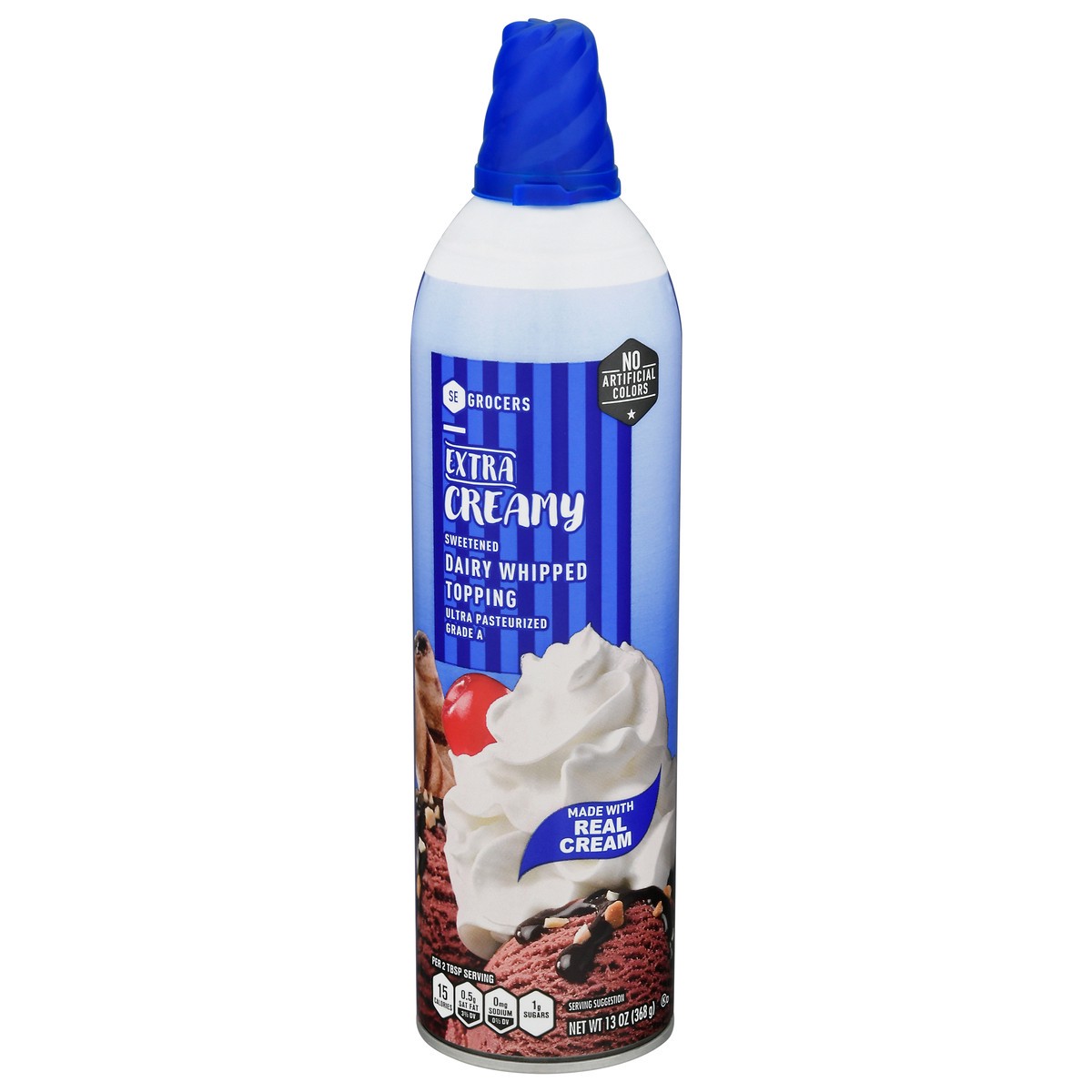 slide 9 of 11, SE Grocers Sweetened Dairy Whipped Topping Extra Creamy, 13 oz