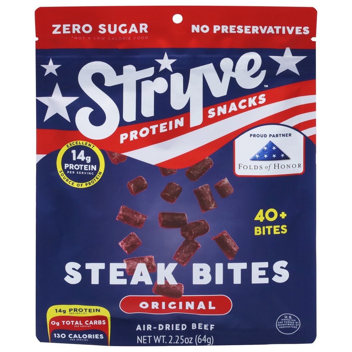 slide 1 of 13, Stryve Protein Snacks Original Steak Bites 2.25 oz, 2.25 oz