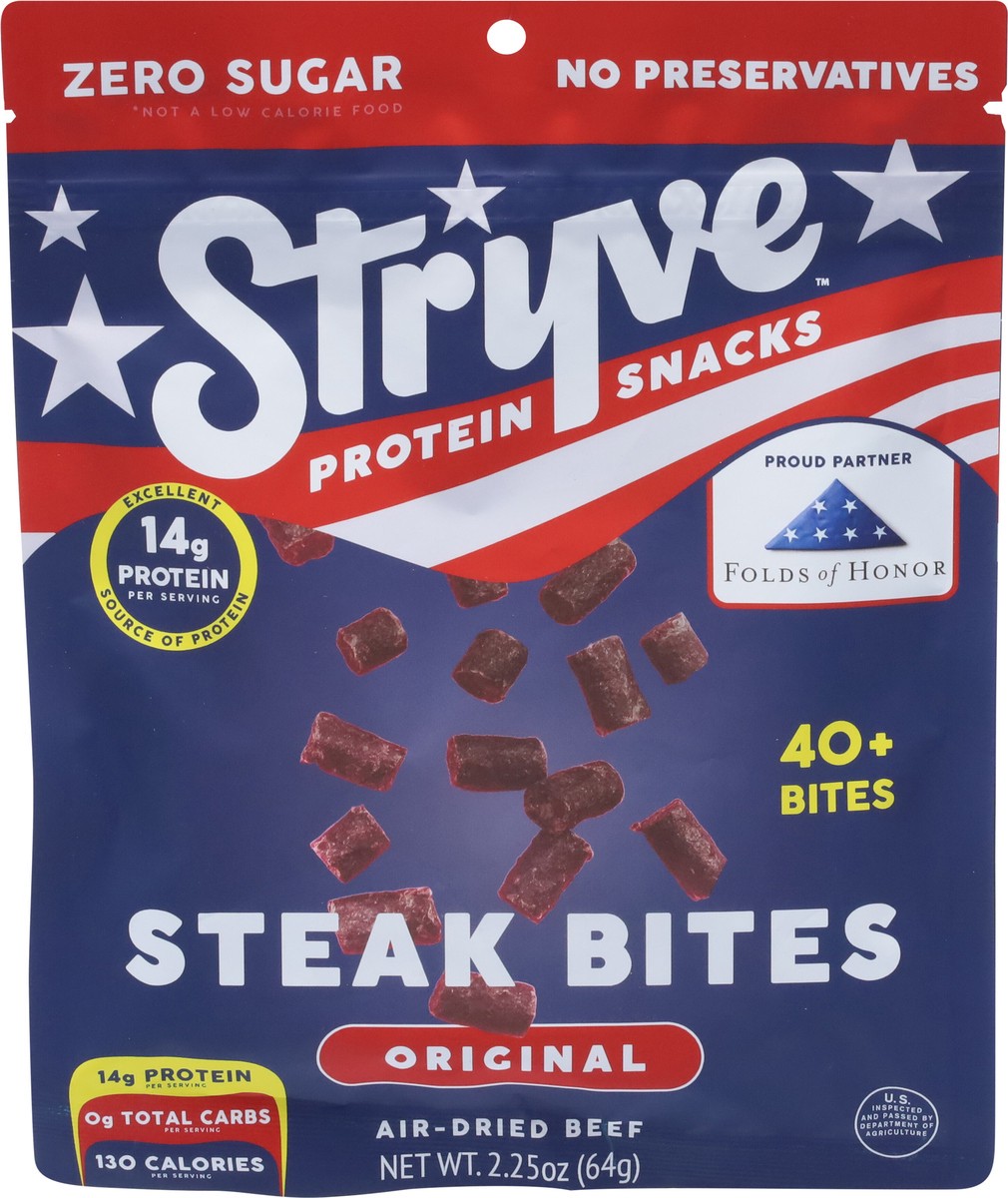 slide 11 of 13, Stryve Protein Snacks Original Steak Bites 2.25 oz, 2.25 oz