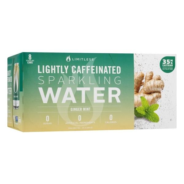 slide 1 of 1, Limitless Lightly Caffeinated Ginger Mint Sparkling Water, 12 fl oz