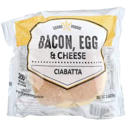 Grand Prairie Ciabatta Breakfast Sandwich - Bacon, Egg & Gouda Cheese