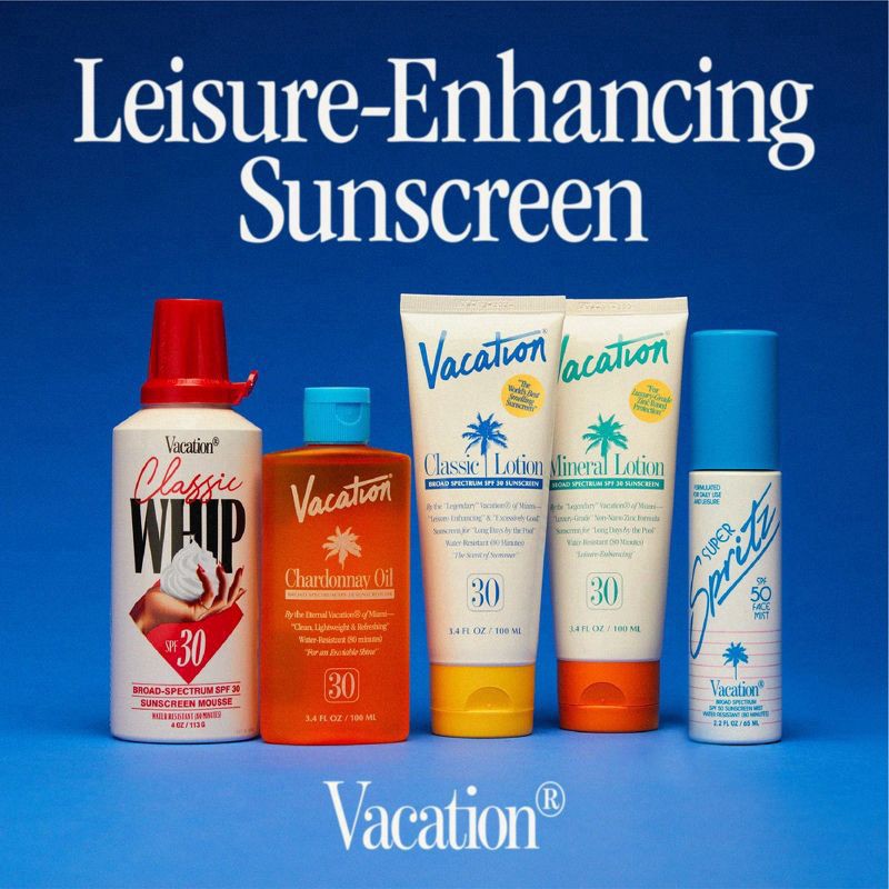 slide 7 of 10, Vacation Sunscreen Classic Whip - SPF 30 - 4 fl oz, 4 fl oz