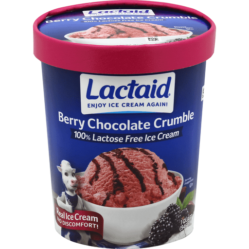 slide 1 of 1, Lactaid Ice Cream, Berry Chocolate Crumble, 32 fl oz