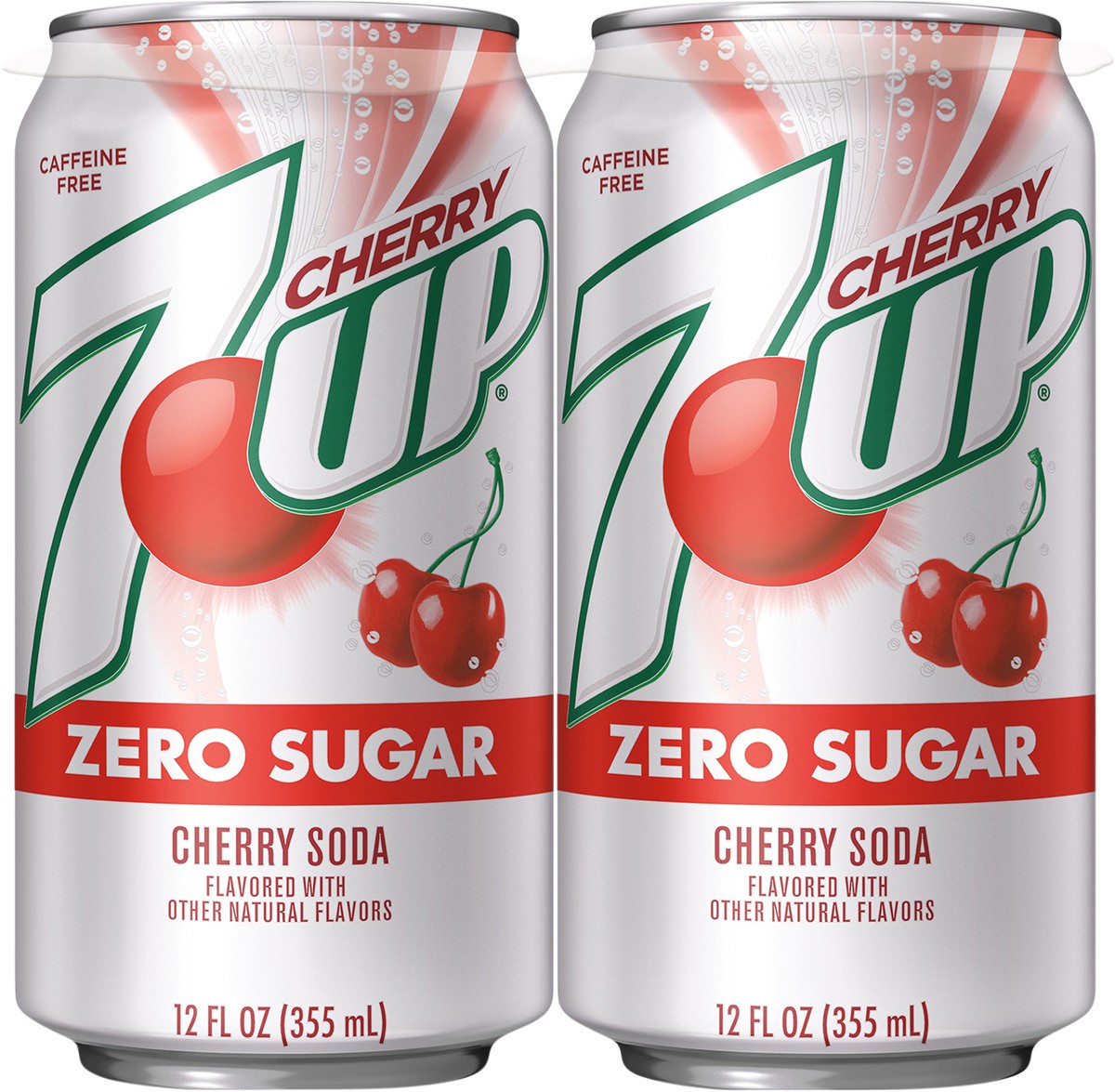 slide 7 of 8, 7UP Cherry Zero Sugar Soda, 12 fl oz cans, 6 pack, 6 ct