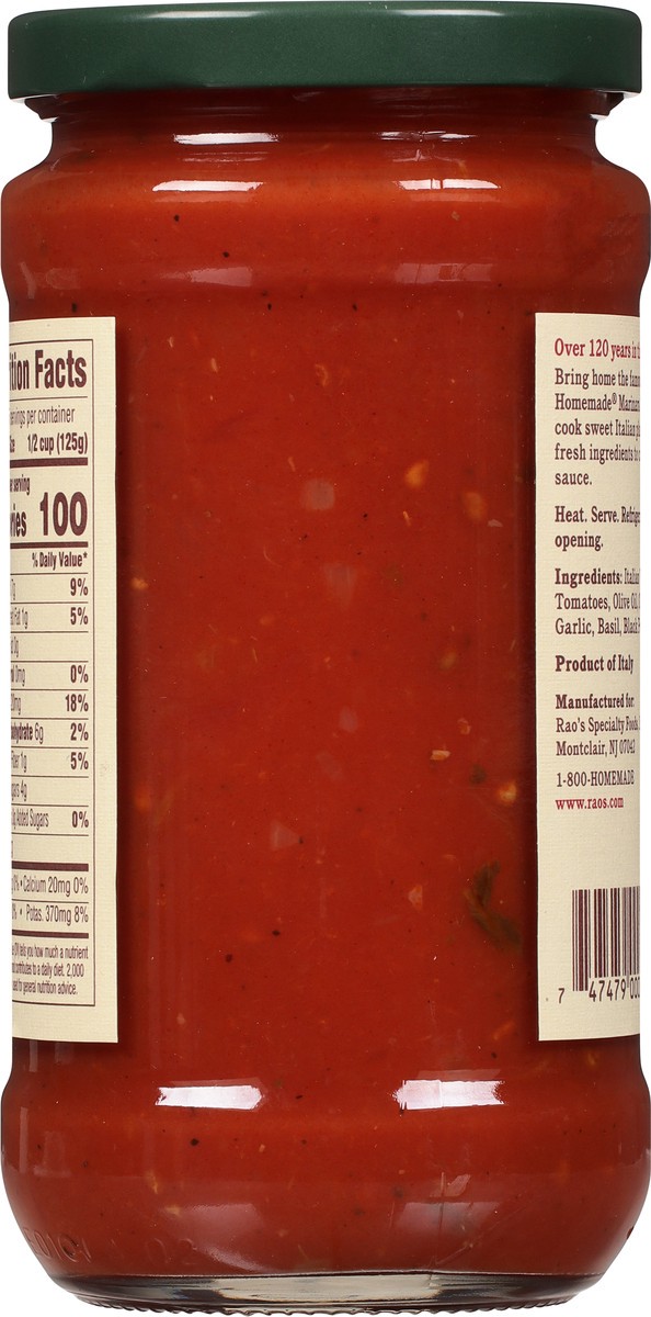 slide 9 of 9, Rao's Homemade Marinara Sauce | 15.5 oz | All Purpose Tomato Sauce | Pasta Sauce | No Sugar Added, Carb Conscious, Keto Friendly | All Natural, Premium Quality | With Italian Tomatoes & Olive Oil, 15.5 oz