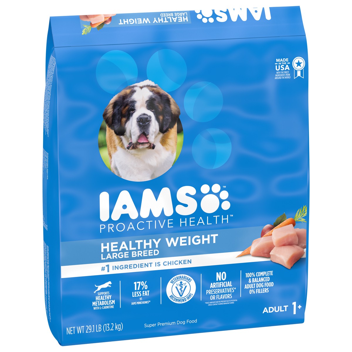 slide 2 of 9, IAMS Proactive Health Adult Healthy Weight Control Large Breed Dry Dog Food With Real Chicken, 29.1 Lb. Bag, 29.10 lb