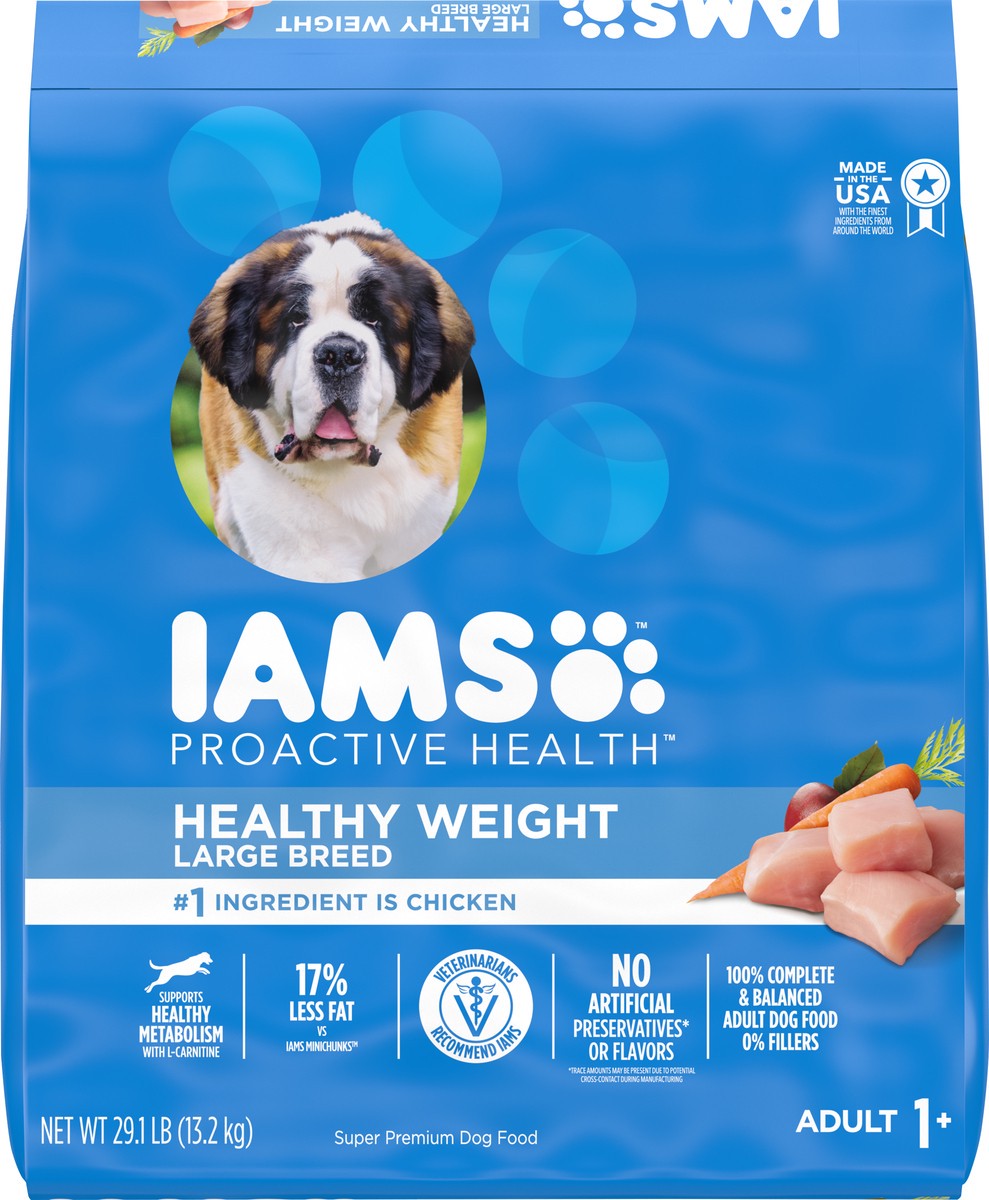 slide 4 of 9, IAMS Proactive Health Adult Healthy Weight Control Large Breed Dry Dog Food With Real Chicken, 29.1 Lb. Bag, 29.10 lb