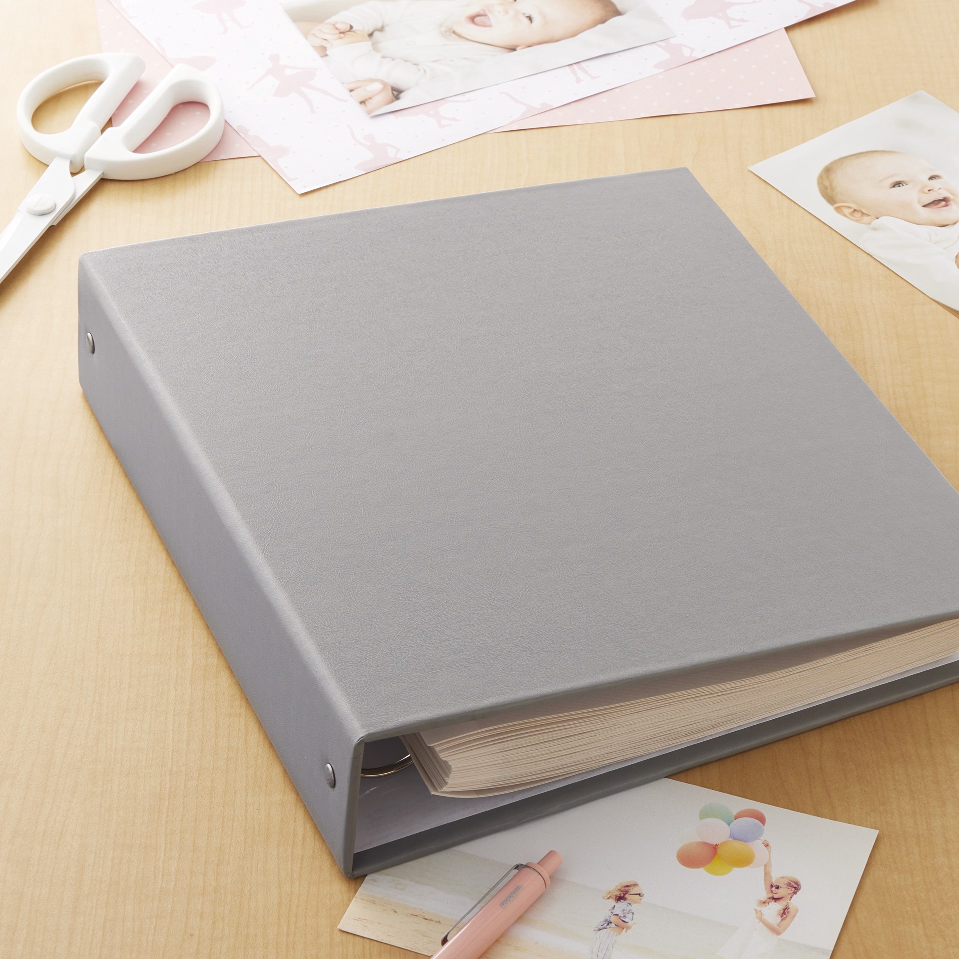 slide 2 of 3, Gray Magnetic Photo Album By Recollections, 11.3 in x 2.3 in x 10 in