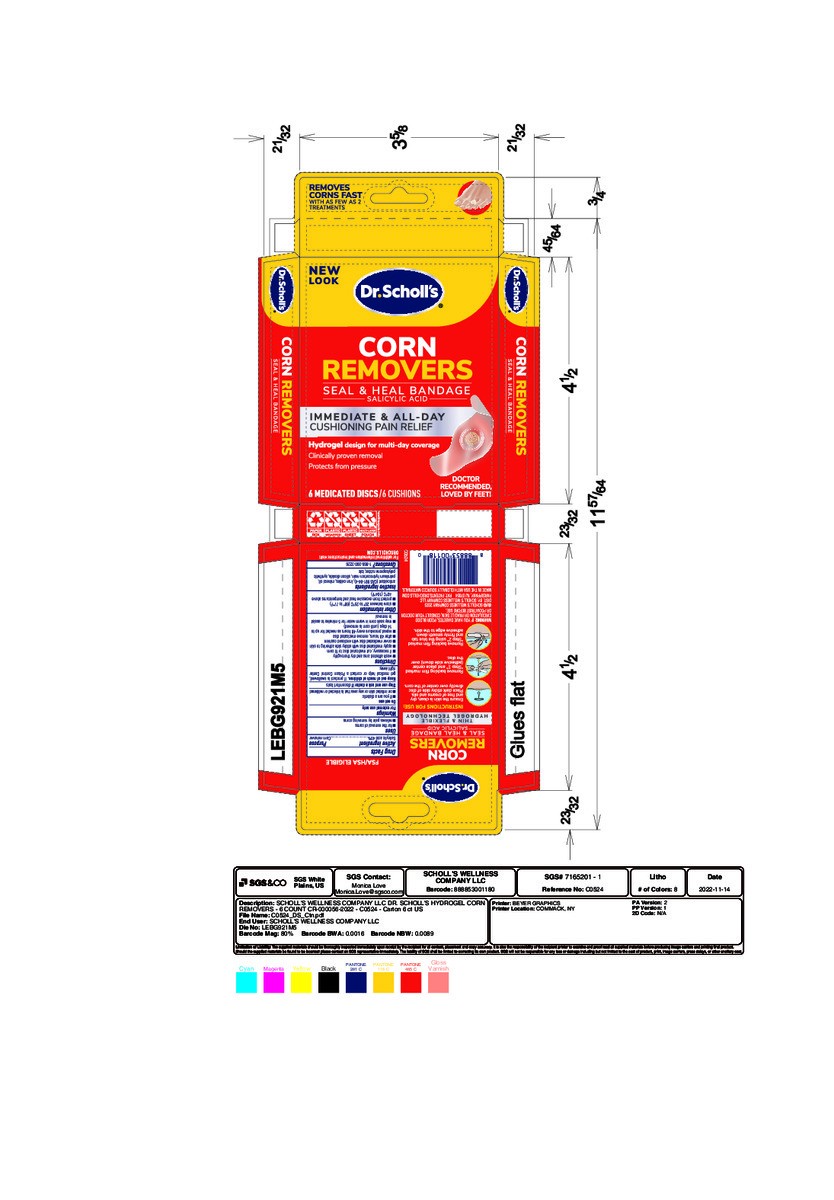slide 8 of 9, Dr. Scholl's CORN REMOVERS Seal & Heal Bandage with Hydrogel Technology, 6 ct // Removes Corns Fast And Provides Cushioning Protection Against Shoe Pressure And Friction For All-Day Pain Relief, 6 ct