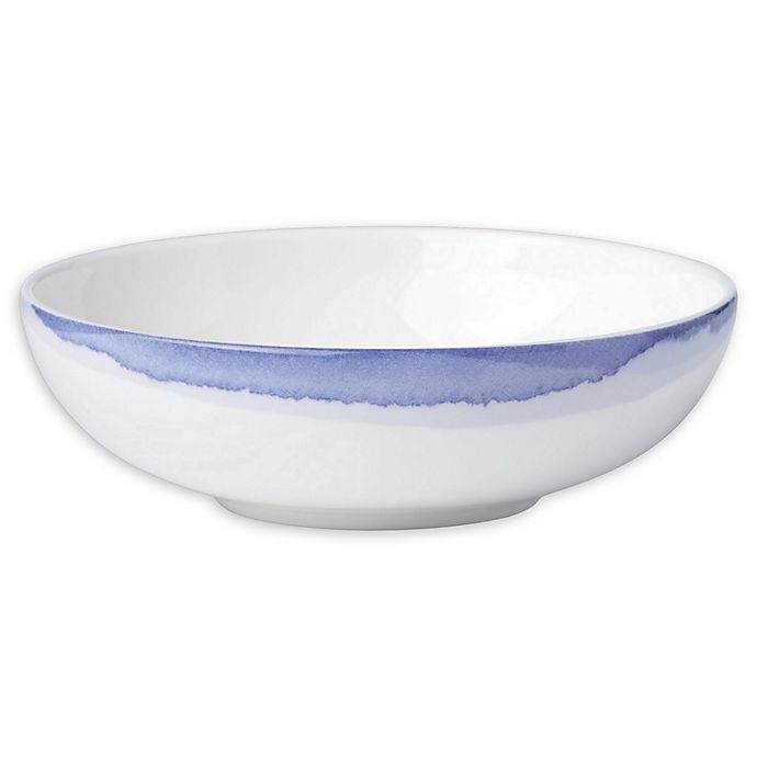 slide 1 of 1, Lenox Indigo Watercolor Stripe Fruit Bowl, 1 ct