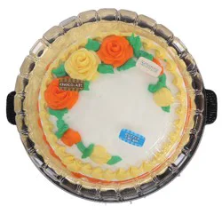 Weis in Store Baked 8 Inch Double Layer 1/2 Vanilla 1/2 Chocolate Cake