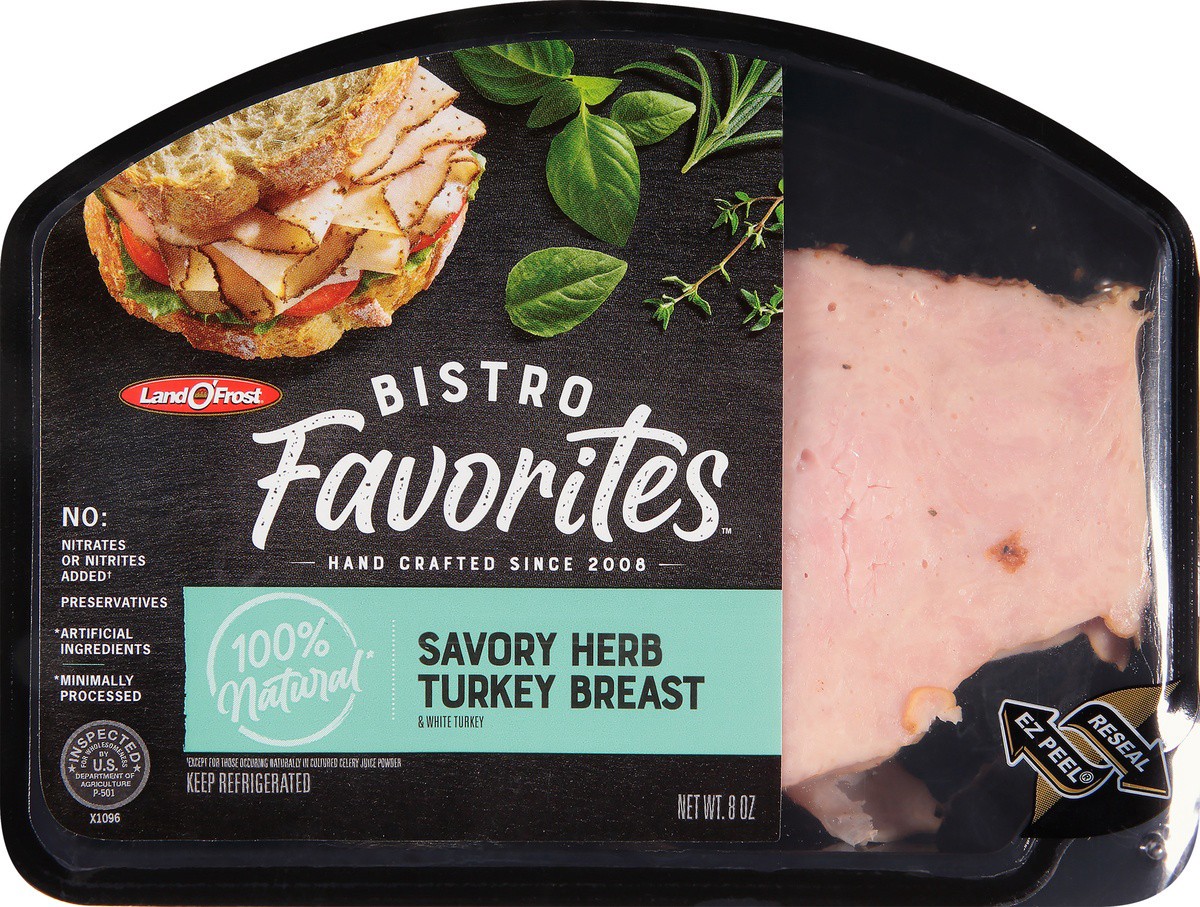 slide 6 of 9, Land O' Frost Bistro Favorites Savory Herb Turkey Breast 8 oz, 8 oz