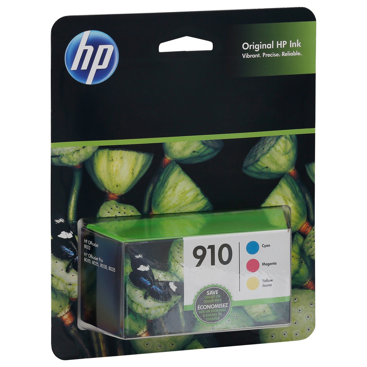 slide 3 of 4, HP 3-Pack 910 Cyan/Magenta/Yellow Jaune Original Ink Cartridges 1 ea, 1 ct