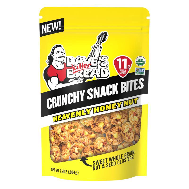 slide 7 of 7, Dave's Killer Bread Heavenly Honey Nut Organic Snack Bites, Honey Organic Snacks, 7.2 oz