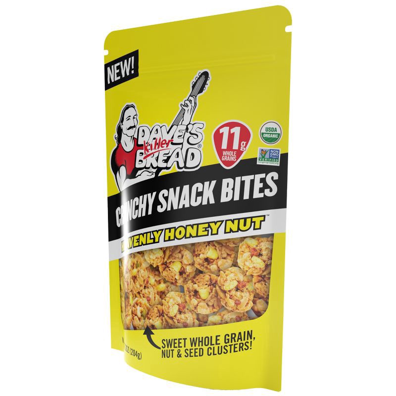 slide 3 of 7, Dave's Killer Bread Heavenly Honey Nut Organic Snack Bites, Honey Organic Snacks, 7.2 oz
