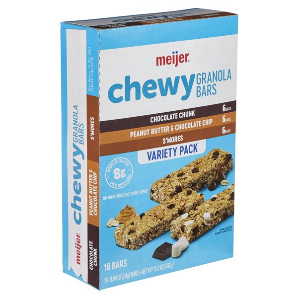 slide 8 of 29, Meijer Chewy Granola Bar Variety Pack, 18 ct