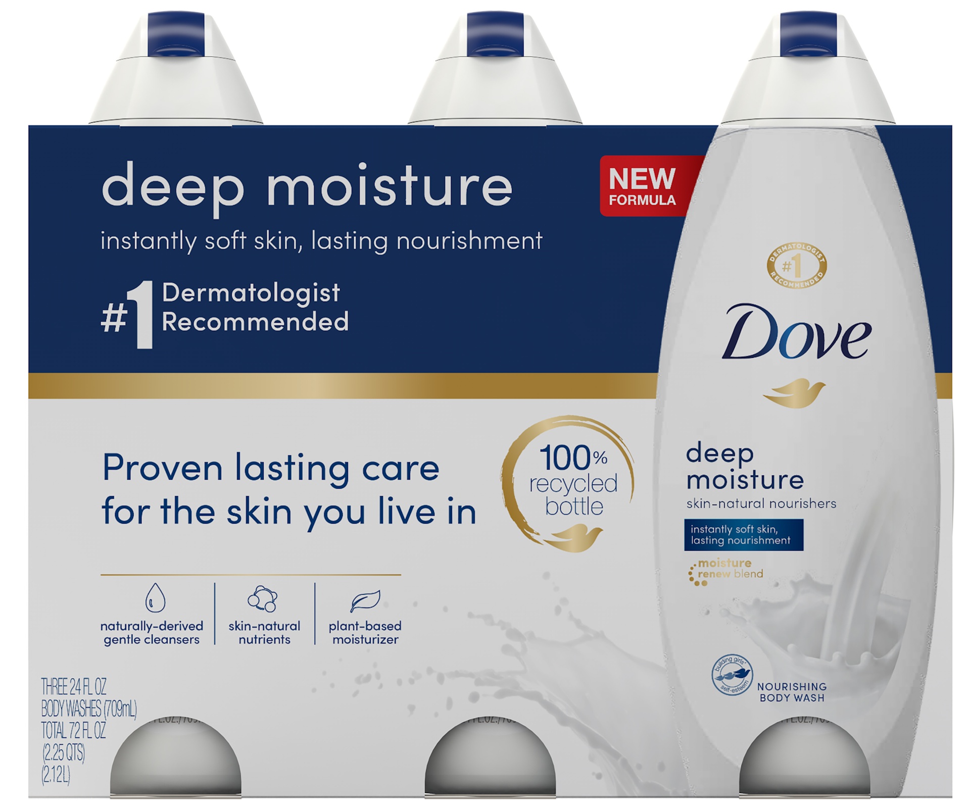 Dove Moisturizing Bodywash 3 ct; 24 oz Shipt
